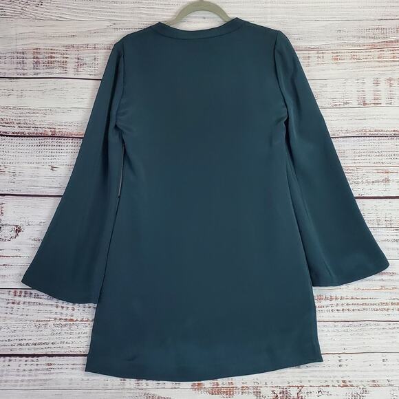 Elizabeth and James Silk Jade Green Brigette Dress Flare Sleeves Whimsy Fairy 4 - Picture 3 of 14